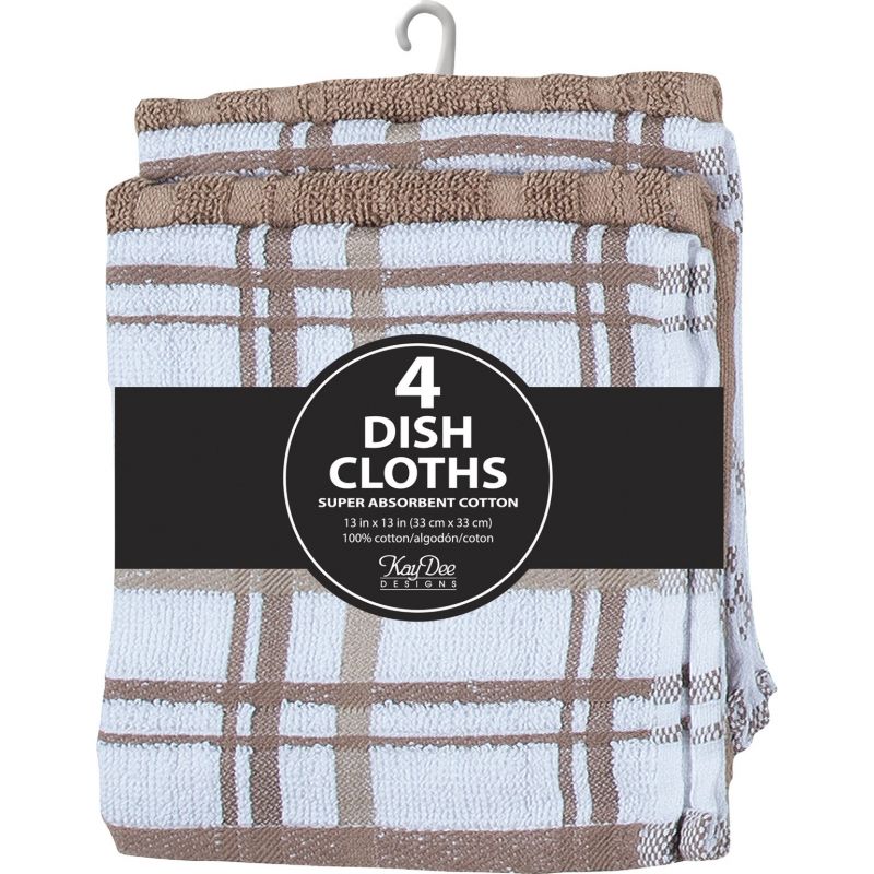 Kay Dee Designs Dish Cloth Set Taupe (Pack of 3)