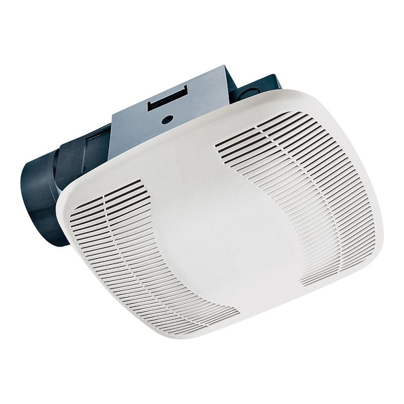 Air King BFQ110 Exhaust Fan, 8-11/16 in L, 9-1/8 in W, 0.5 A, 120 V, 1-Speed, 100 cfm Air, ABS, White White