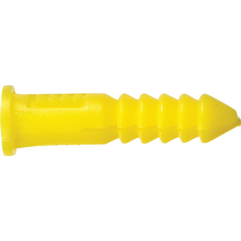 Hillman Ribbed Plastic Anchor #4 - #6 - #8 Thread, Yellow