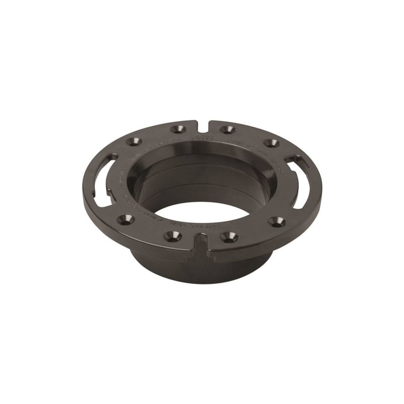 Oatey 43586 Closet Flange, 4 in Connection, ABS, Black Black
