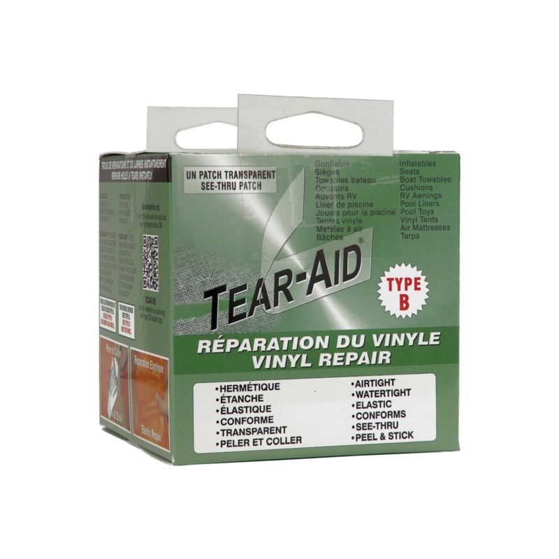 Tear-Aid D-KIT-B02-100 Vinyl Seat Repair Kit, B, Clear Clear