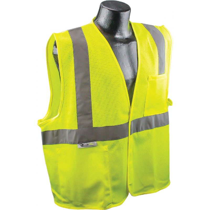 Radians Rad Wear High Visibility Safety Vest XL, Hi Vis Green