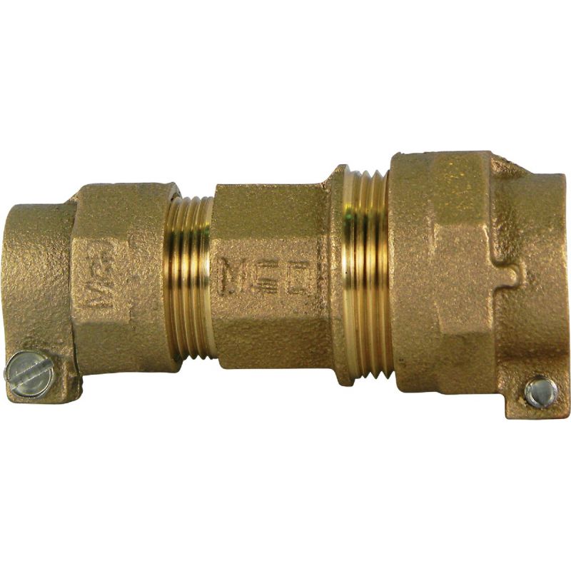 A Y McDonald Brass CTS Polyethylene Pipe Connector 3/4 In. CTS X 3/4 In. CTS