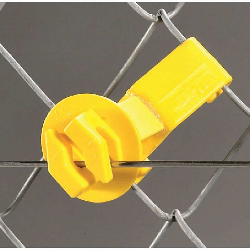 Dare Snug Chain Link And U-Post Electric Fence Insulator Yellow, Snap-On