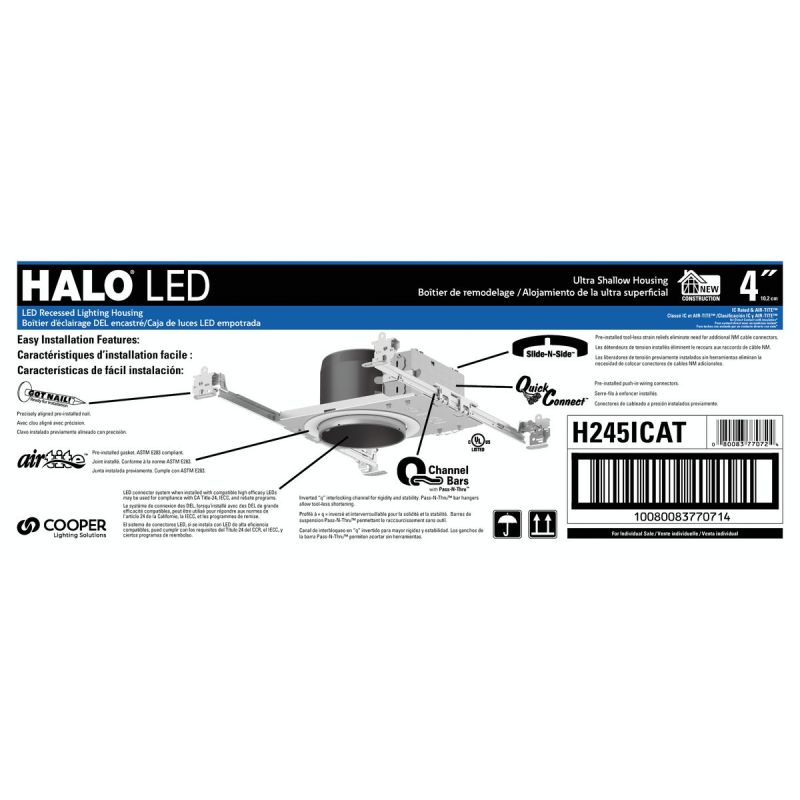 HALO 4 In. Ultra Shallow LED Recessed Light Fixture