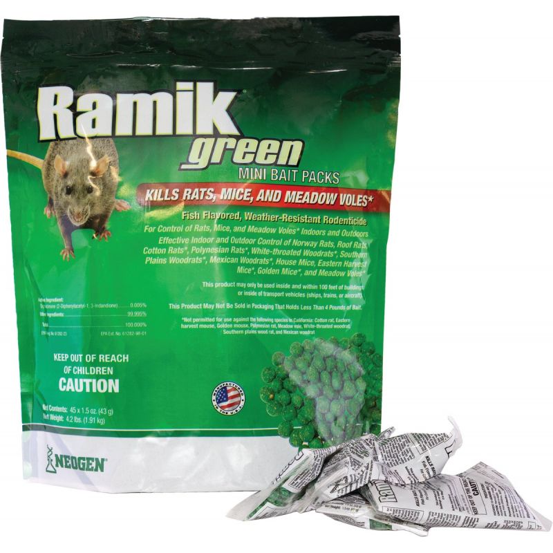 Ramik Green Rat And Mouse Poison Pellet Bait Packs