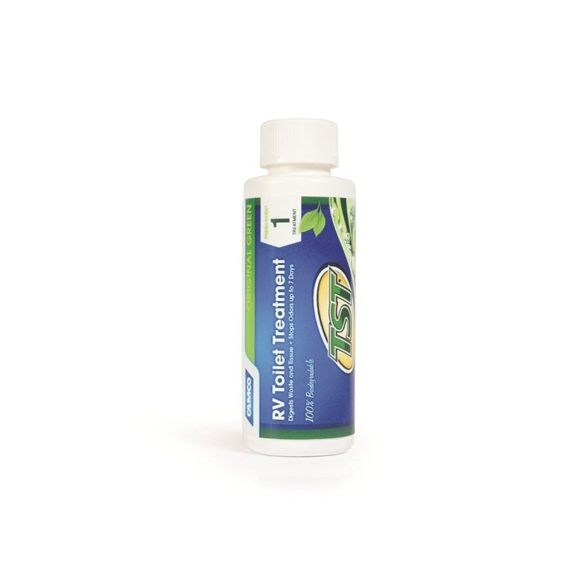 Camco USA 40221 RV Toilet Treatment, 4 oz, Bottle, Liquid, Fresh Fragrance Transparent Green (Pack of 4)