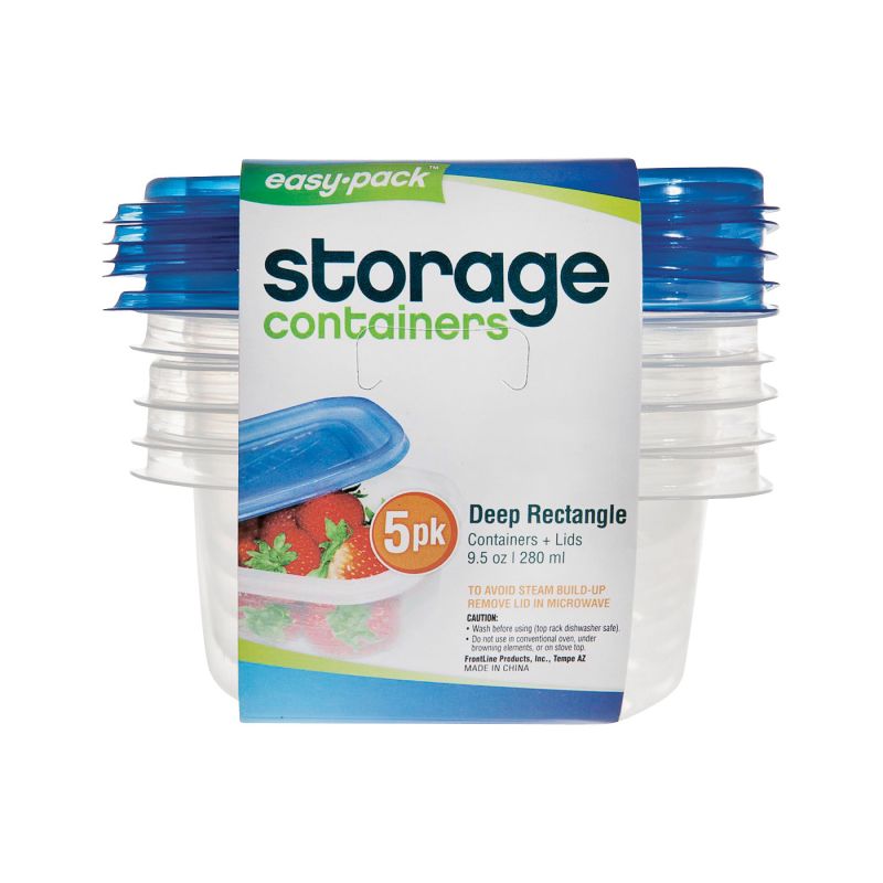 Easy Pack 8061 Storage Container, 9.25 oz Capacity, Plastic 9.25 Oz