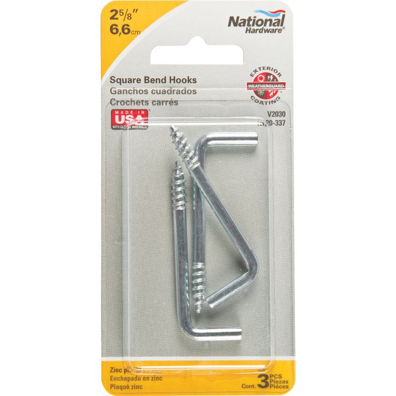 National Steel Square Bend Shoulder Hook