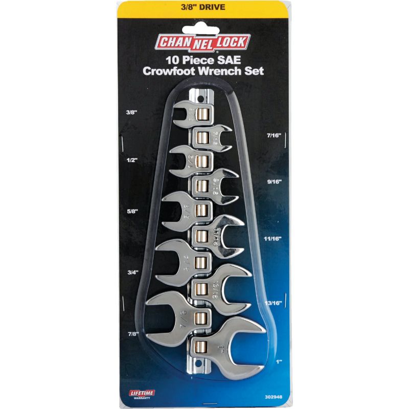 Channellock 10-Piece Crowfoot Wrench Set