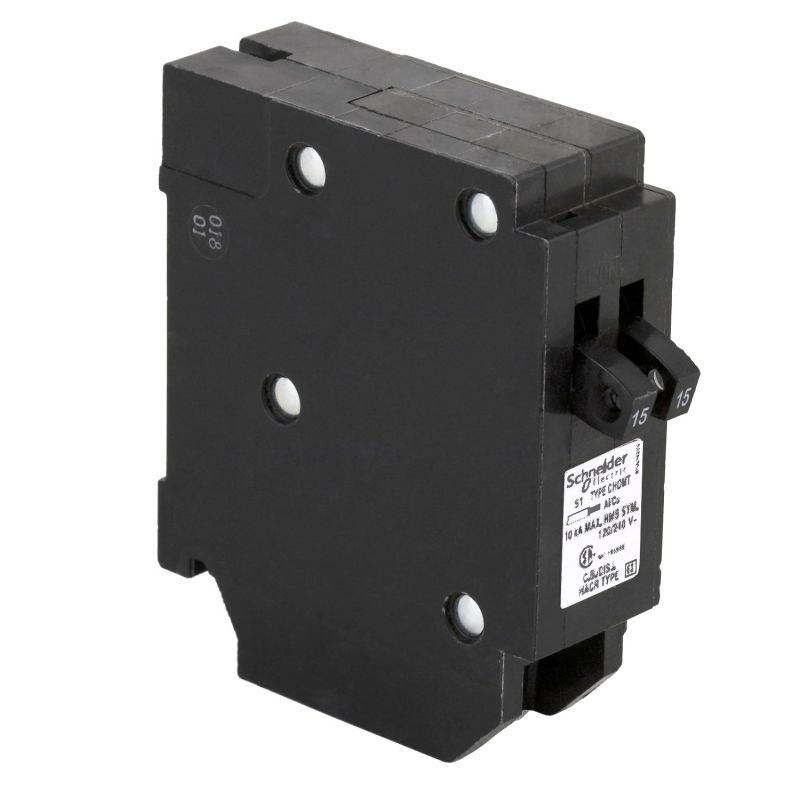 Square D Homeline CHOMT1515CP Circuit Breaker, Mini, Tandem, 15 A, 1 -Pole, 120/240 VAC, Plug Mounting