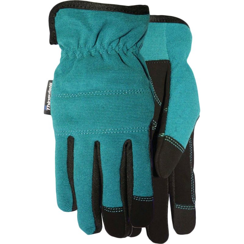 Midwest Gloves &amp; Gear Max Performance Women&#039;s Winter Glove L, Black &amp; Green