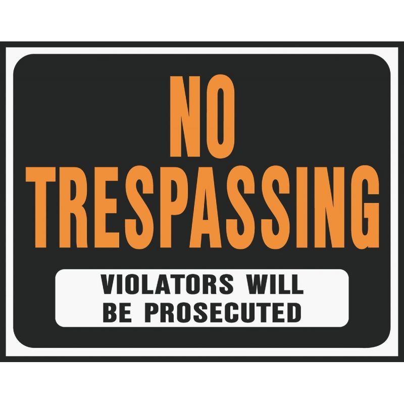 Hy-Ko No Trespassing Sign Weatherproof (Pack of 5)