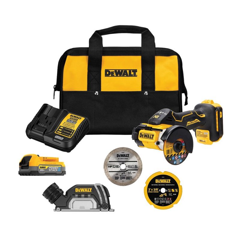 DeWALT DCS438E1 Cordless Angle Grinder, Battery Included, 20 V, 3 in Dia Blade, 20,000 rpm Speed