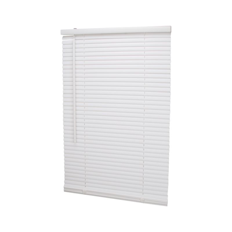 Simple Spaces PVCMB-2A Blind, 64 in L, 25 in W, Vinyl, White White (Pack of 4)