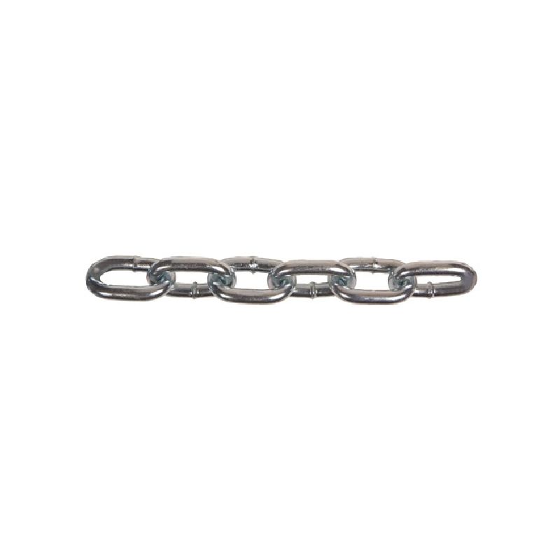 Ben-Mor 51003 Proof Coil Chain, 35 ft L, 30 Grade, Low Carbon Steel, Zinc