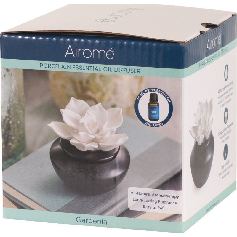 Candle Warmers Airome Porcelain Passive Essential Oil Diffuser 10 Ml, Gray
