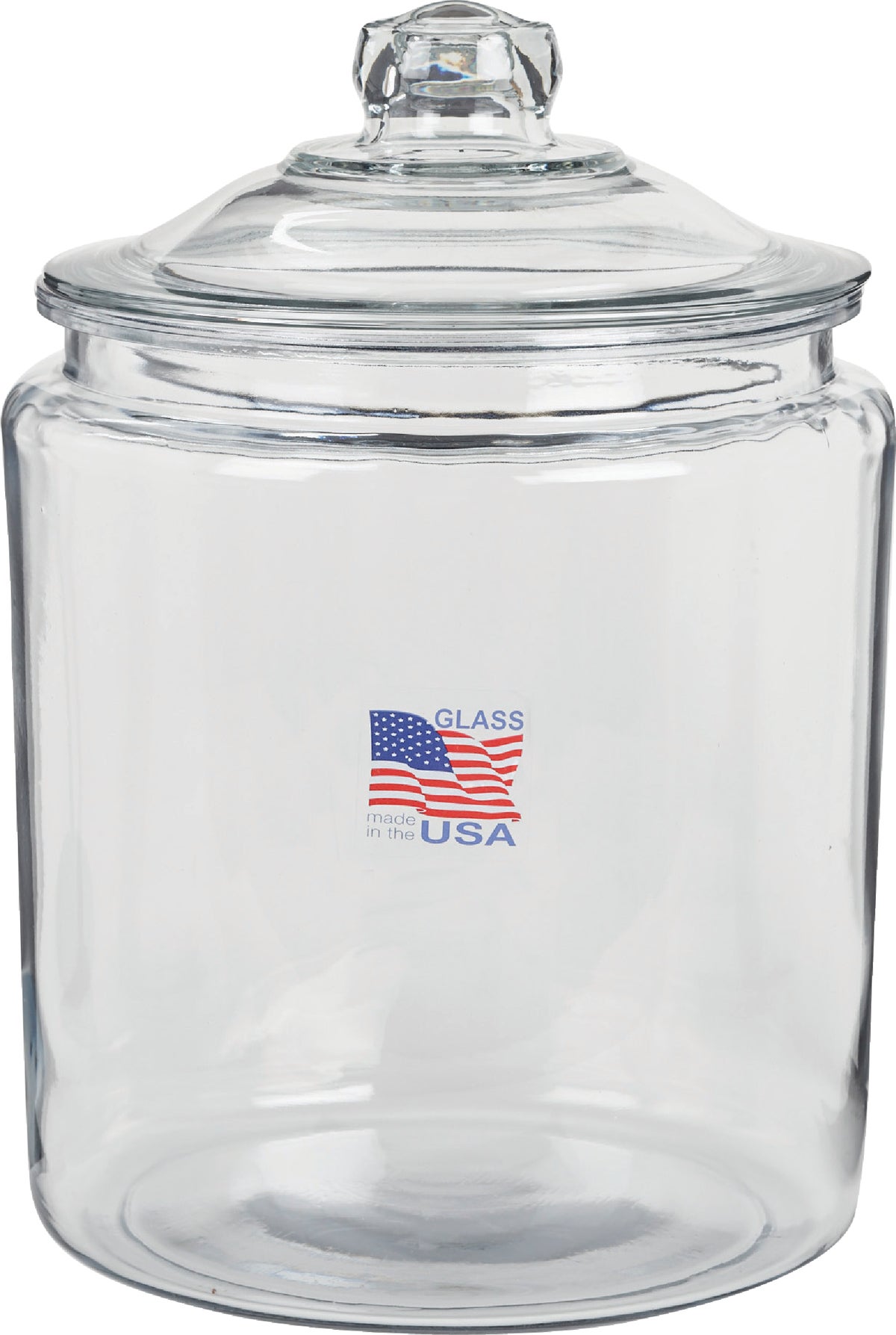 Anchor Hocking 3 Quart Heritage Hill Glass Jar with Lid (2  piece, all glass, dishwasher safe): Cookie Jars: Iced Beverage Dispensers