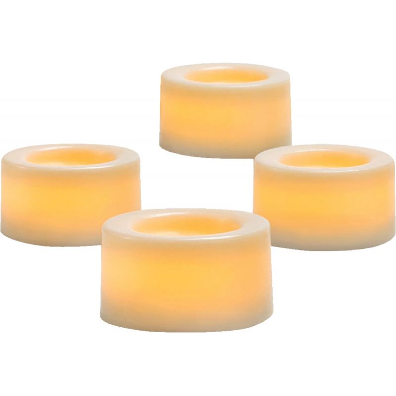 Inglow 1.25 In. Cream Wax Mini Votive LED Flameless Candle Cream