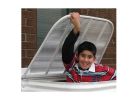 Conquest Steel 4614 Window Well Cover, 46 in L, 14 in W, Aluminum/Polycarbonate, Clear/White Clear/White