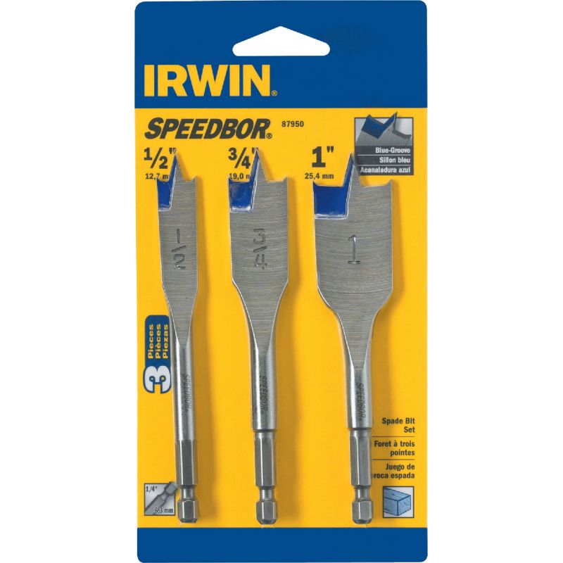 Irwin Speedbor 3-Piece Spade Bit Set