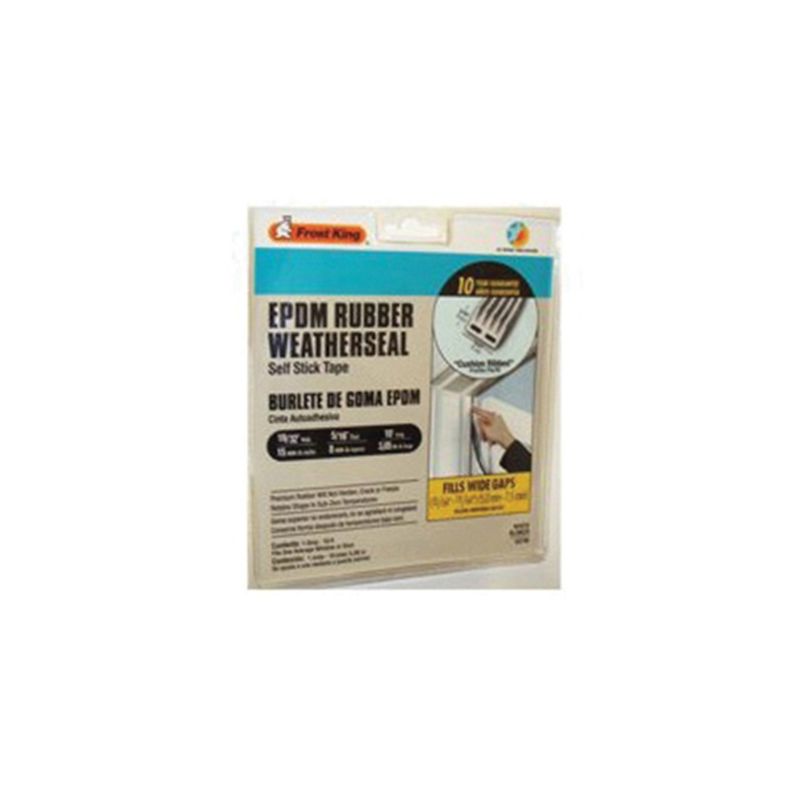 Frost King V27GA Weatherseal, 9/16 in W, 10 ft L, EPDM Rubber, Gray Gray