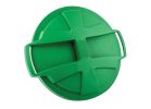 Libman 1465 Trash Can, 32 gal Capacity, Polyethylene, Green, Snap-On Rounded Closure 32 Gal, Green