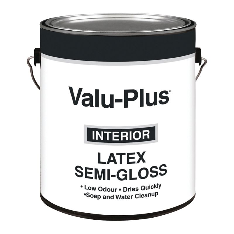 Valspar Value-Plus 457-1GAL Interior Paint, Semi-Gloss Sheen, Dover White, 1 gal, Can, 400 sq-ft Coverage Area Dover White (Pack of 4)