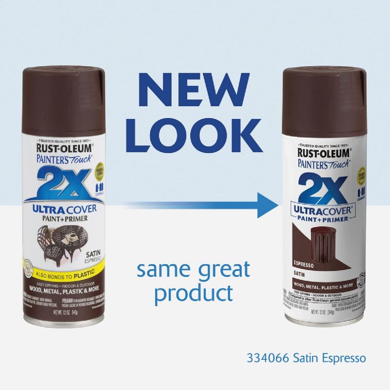 Rust-Oleum Painter&#039;s Touch 2X Ultra Cover Paint + Primer Spray Paint Espresso, 12 Oz.