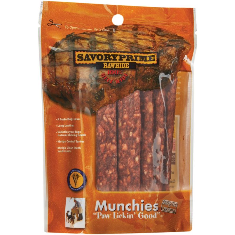 Savory Prime Rawhide Chew Dog Treats 12-Pack