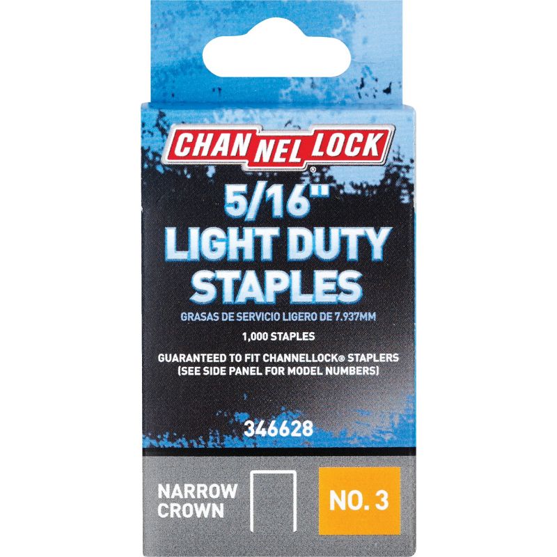 Channellock No. 3 Light Duty Narrow Crown Staple (Pack of 5)