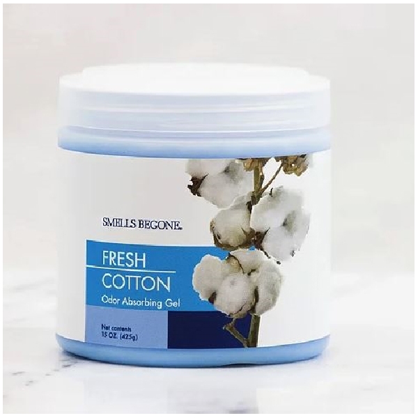 Buy SMELLS BEGONE 50816 Odor Absorbing Gel, 15 oz Jar, Fresh Cotton, 450  sq-ft Coverage Area, 90 days-Day Freshness