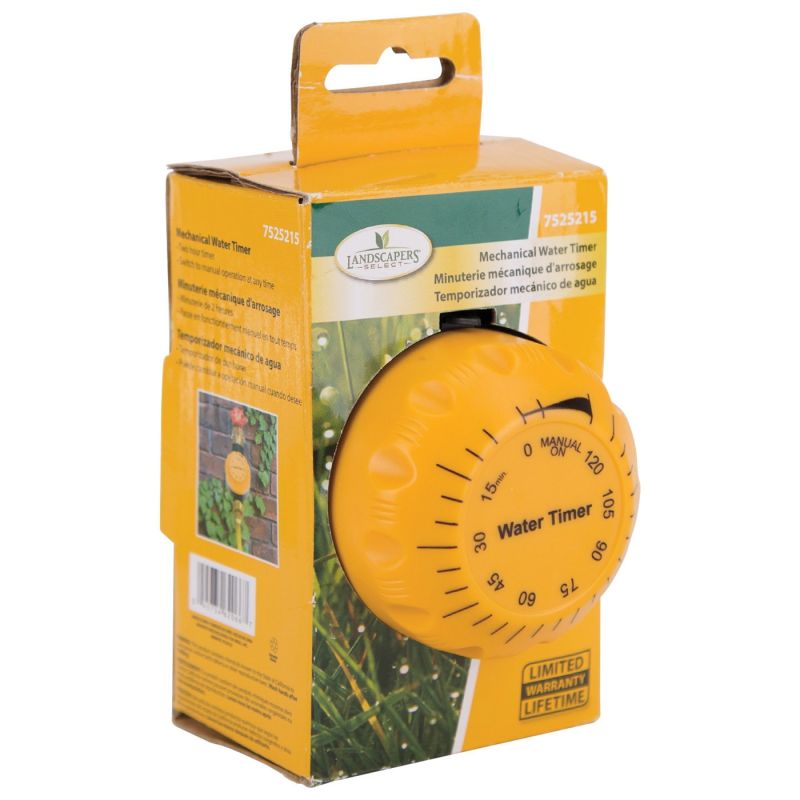 Landscapers Select GS5613L Watering Timer, 3/4 in Connection, Male/Female, Plastic Yellow