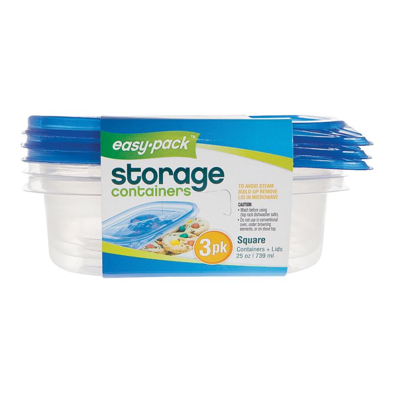 Easy Pack 8058 Storage Container, 25 oz Capacity, Plastic 25 Oz