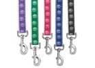 Casual Canine ZA8861 66 79 Two-Tone Pawprint Dog Lead, 6 ft L, 1 in W, Nylon Line, Purple, Fastening Method: Swivel Clip Purple