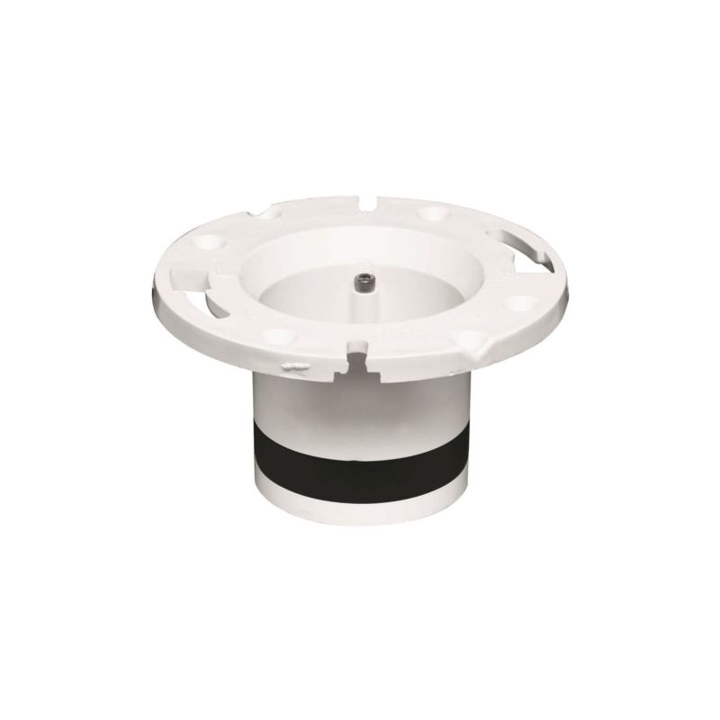 Oatey 43539 Closet Flange, 4 in Connection, PVC, White, For: 4 in Pipes White