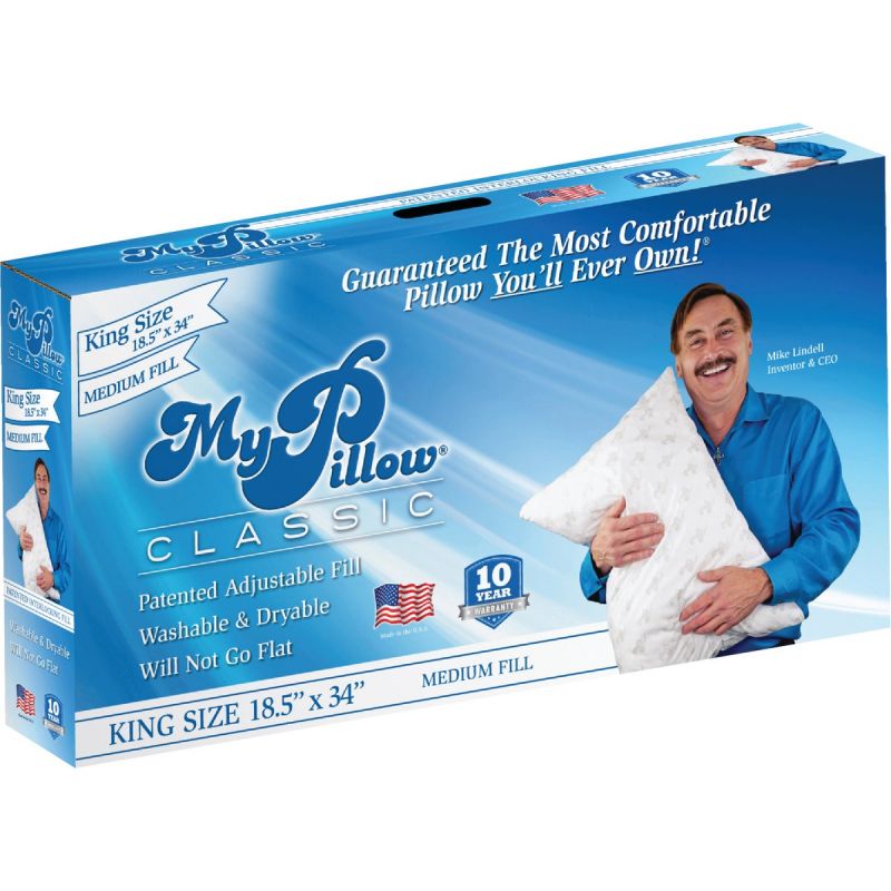 MyPillow Classic Bed Pillow King, White Medium