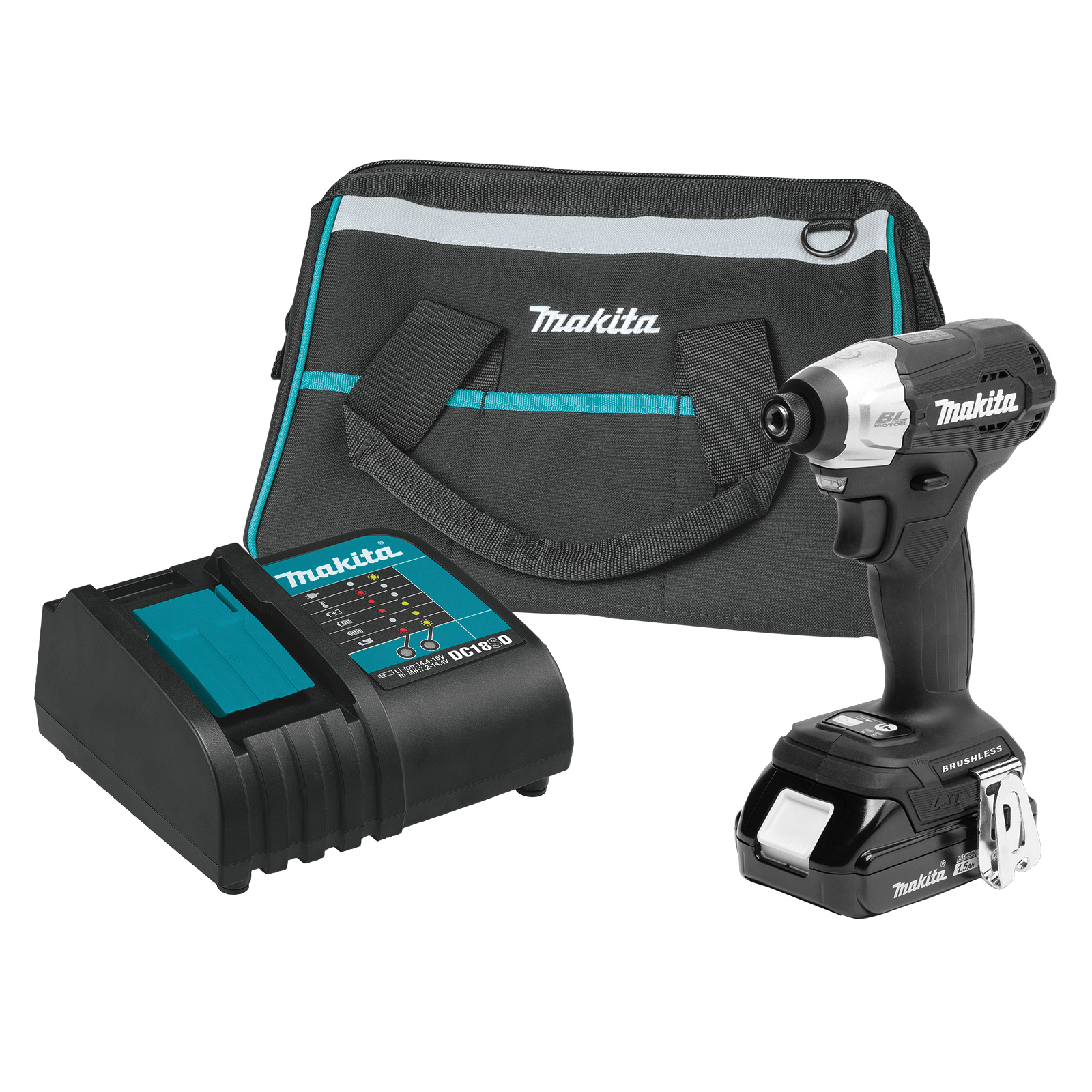 Buy Makita LXT Series XFD15SY1B Sub-Compact Driver-Drill Kit, Battery  Included, 18 V, 1.5 Ah, 1/2 in Chuck, Keyless Chuck