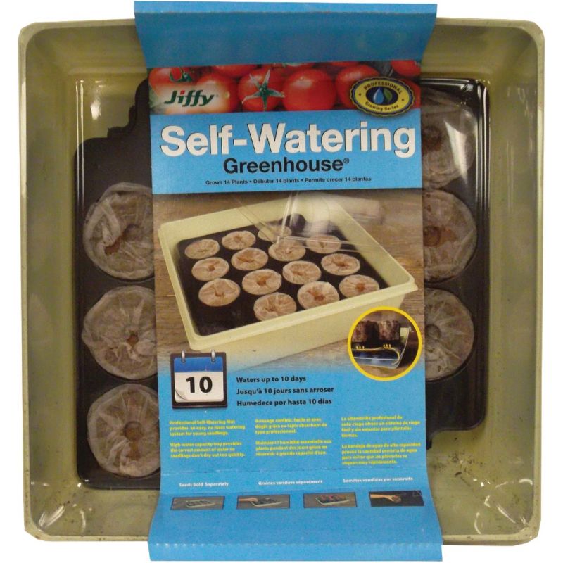 Jiffy 14-Cell Self Watering Greenhouse Seed Starter Kit