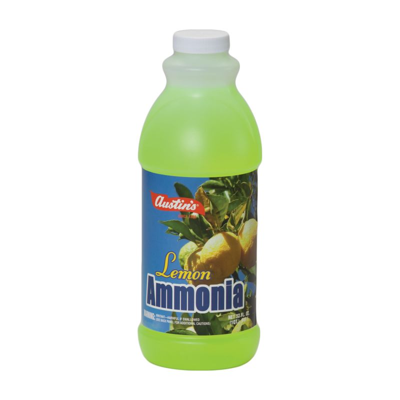 Austin 54200-00047 All-Purpose Lemon Ammonia, 1 qt Bottle, Liquid, Lemon, Yellow Yellow (Pack of 12)