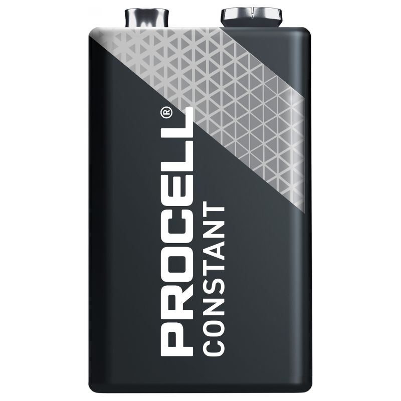 Procell PC1604BKD Battery, 9 V Battery, 550 mAh, Alkaline, Manganese Dioxide, Rechargeable: No