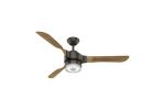 Hunter SIMPLEconnect Wi-Fi Series 59226 Ceiling Fan with Light Kit, Plastic, Noble Bronze