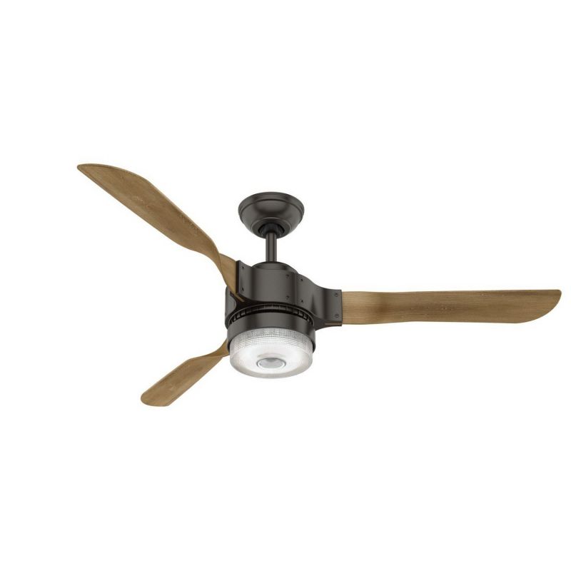 Hunter SIMPLEconnect Wi-Fi Series 59226 Ceiling Fan with Light Kit, Plastic, Noble Bronze