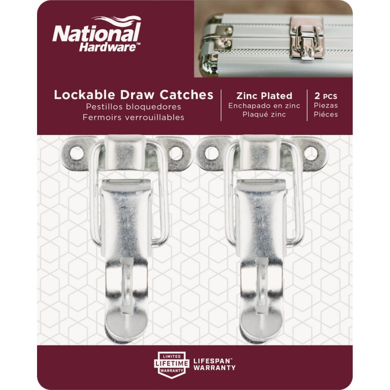 National Zinc-Plated Finish Lockable Draw Catch
