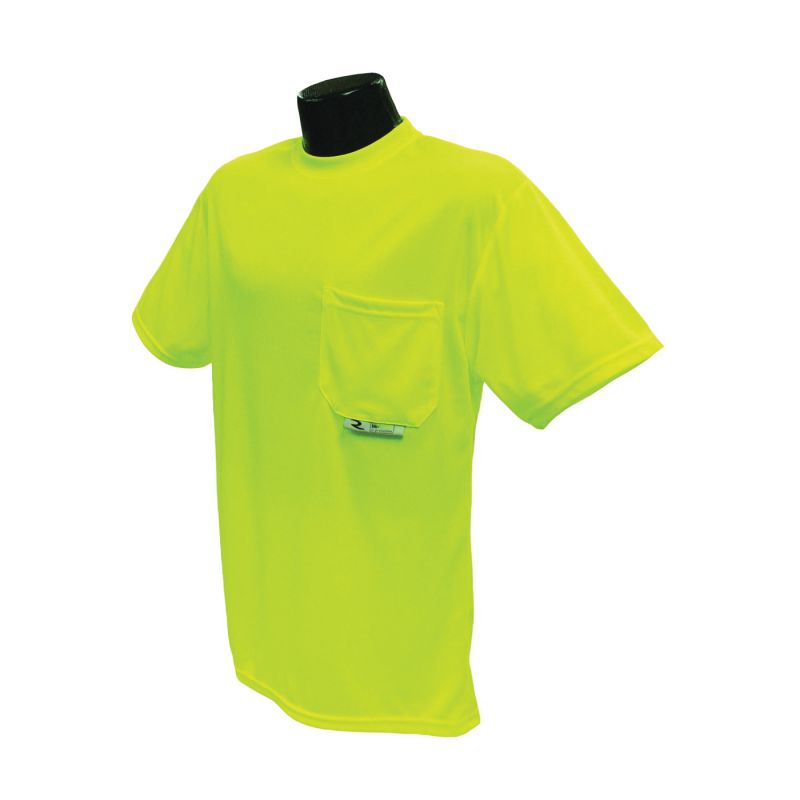 Radians ST11-NPGS-XL Safety T-Shirt, XL, Polyester, Green, Short Sleeve, Pullover XL, Green