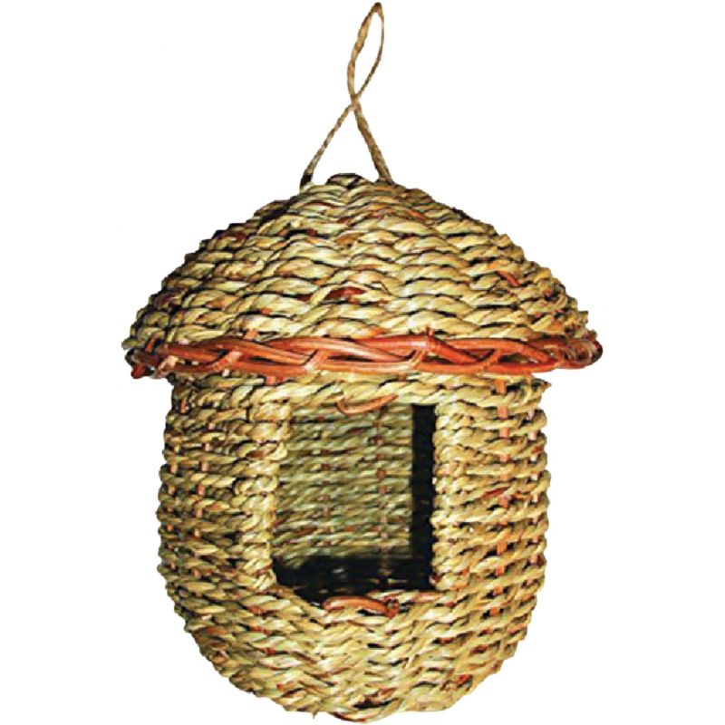 Gardman Acorn Woven Rope Roosting Pocket Bird House Natural