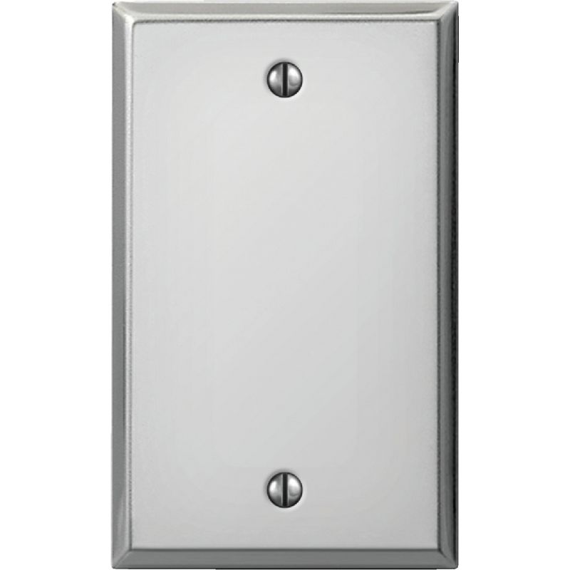 Amerelle PRO Stamped Steel Blank Wall Plate Polished Chrome