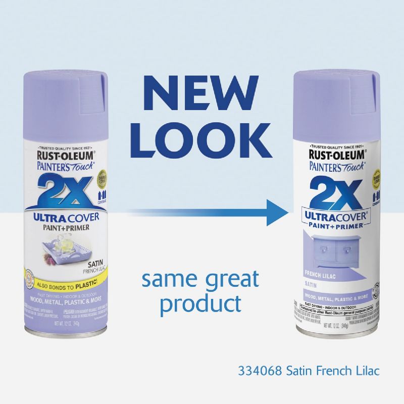 Rust-Oleum Painter&#039;s Touch 2X Ultra Cover Paint + Primer Spray Paint French Lilac, 12 Oz.