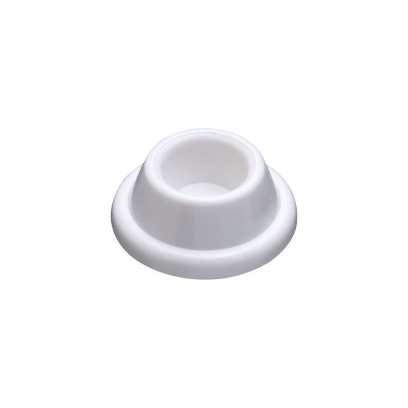 National Hardware N215-897 Door Stop, 1.9 in Dia Base, 0.72 in Projection, Plastic, White