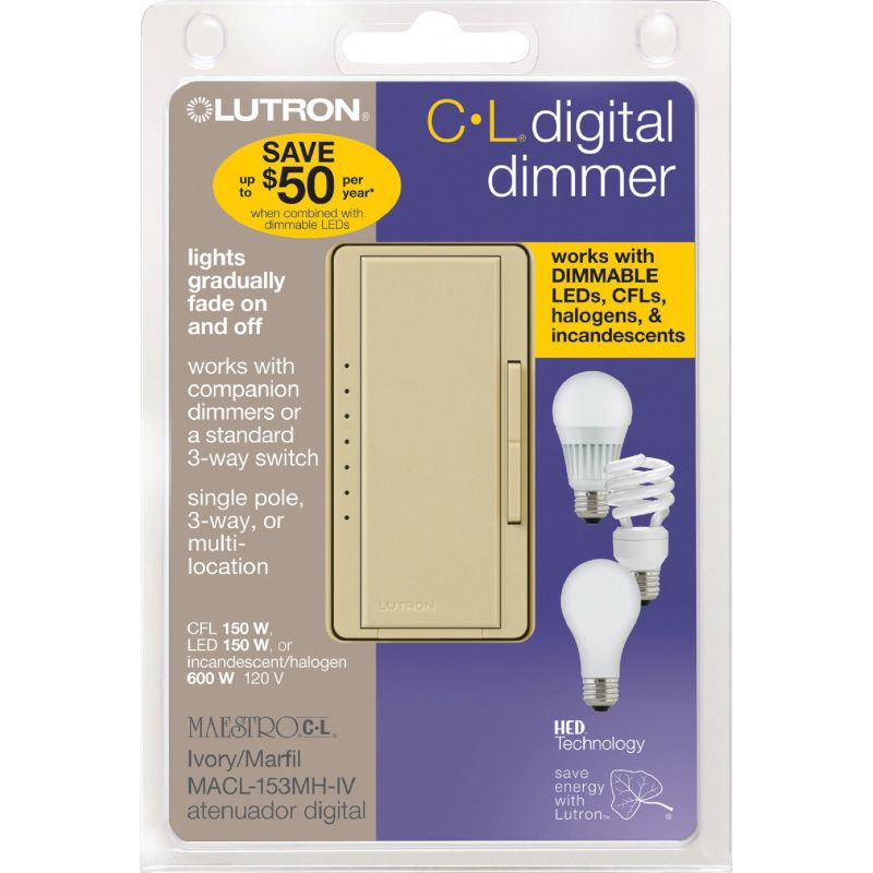 Lutron Maestro CL Wireless Dimmer Ivory